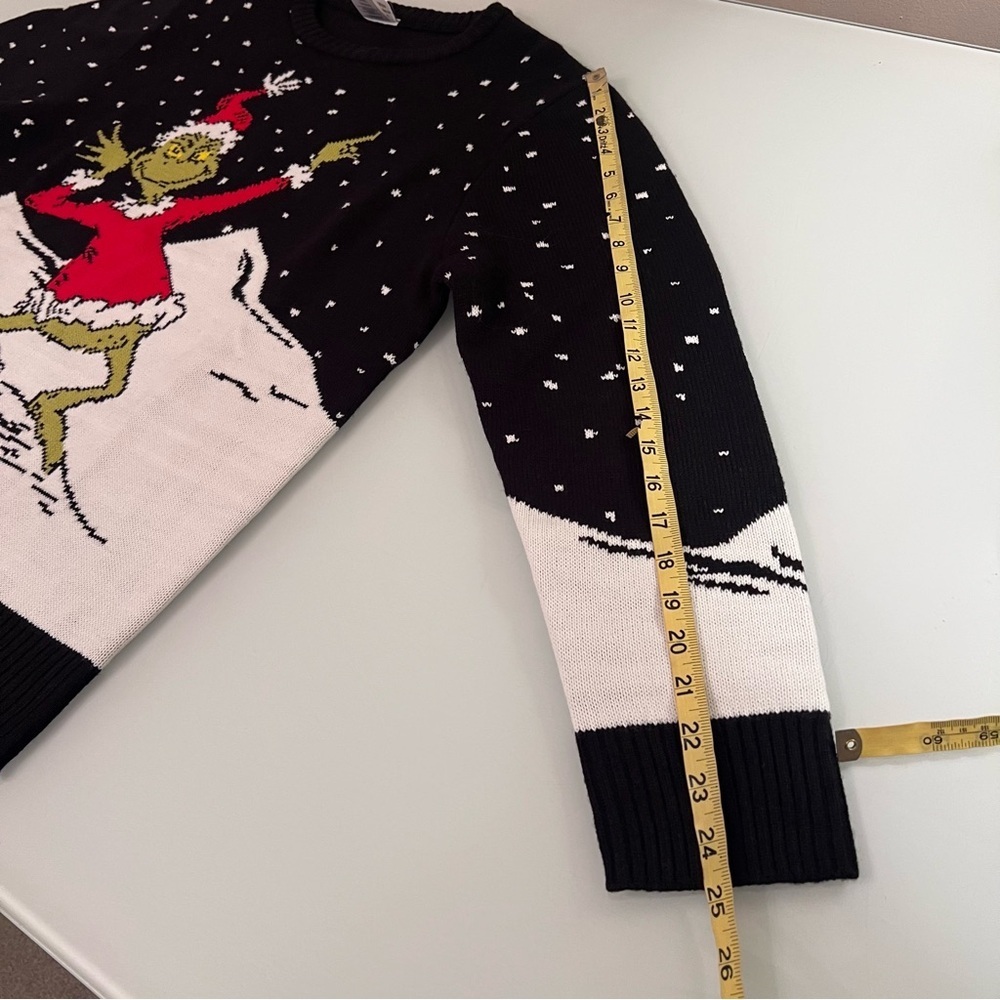 Dr. Seuss Black Grinch Crewneck Sweater - Picture 9 of 9